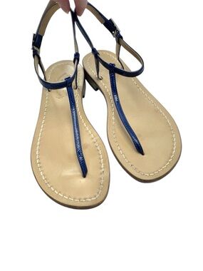 Vincenzo Ferrara Italian Patent Leather Strappy Sandals EU 37 Made in Italy